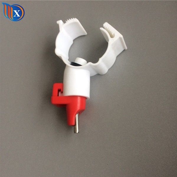 25mm 22x22mm Water Nipple Drinker Chicken Feeder With Clamp